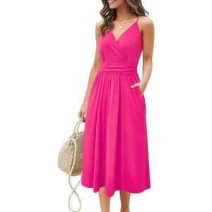Amazon Hot Pink Spaghetti Strap Dress